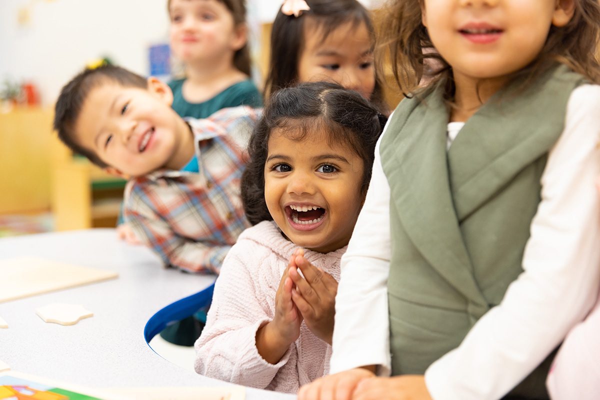 children at preschool