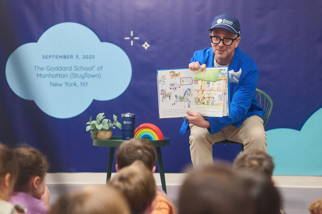 Steve Burns reads "Curious Blueberry the Carousel Horse"